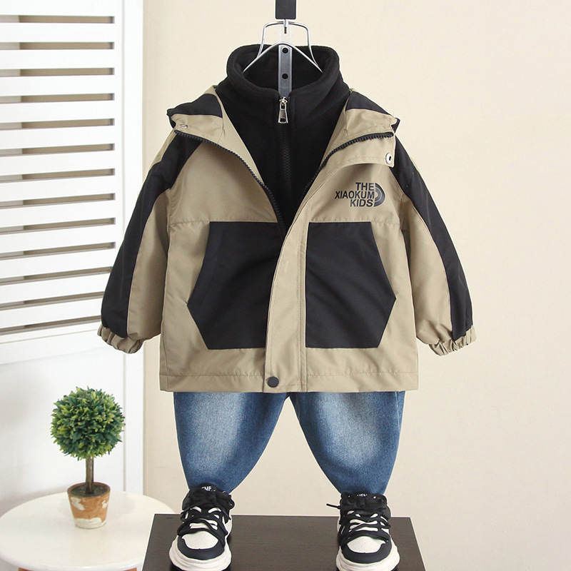 6299 Chaquetas tres en uno para niños modelos de primavera y otoño 2025 nuevos niños chaquetas de otoño geniales y guapos para niños pequeños otoño
