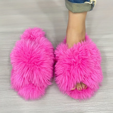 Q 35159 Fuzzy non-slip cotton slippers ë���׷������ϚW����