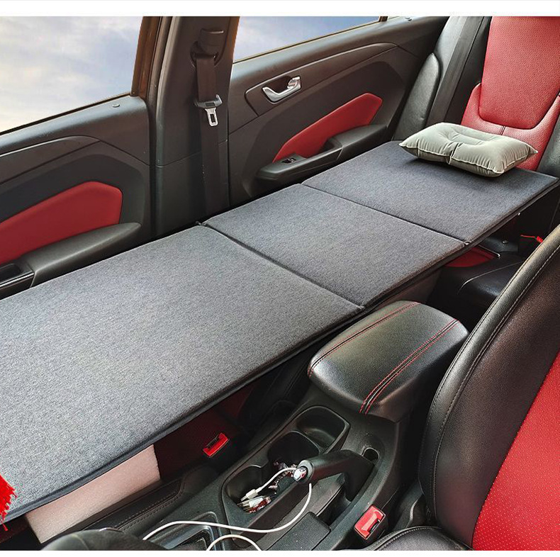 Car mattress, front seat sleeping mattress for cars, foldable in-car bed for the passenger seat, non-inflatable travel mattress