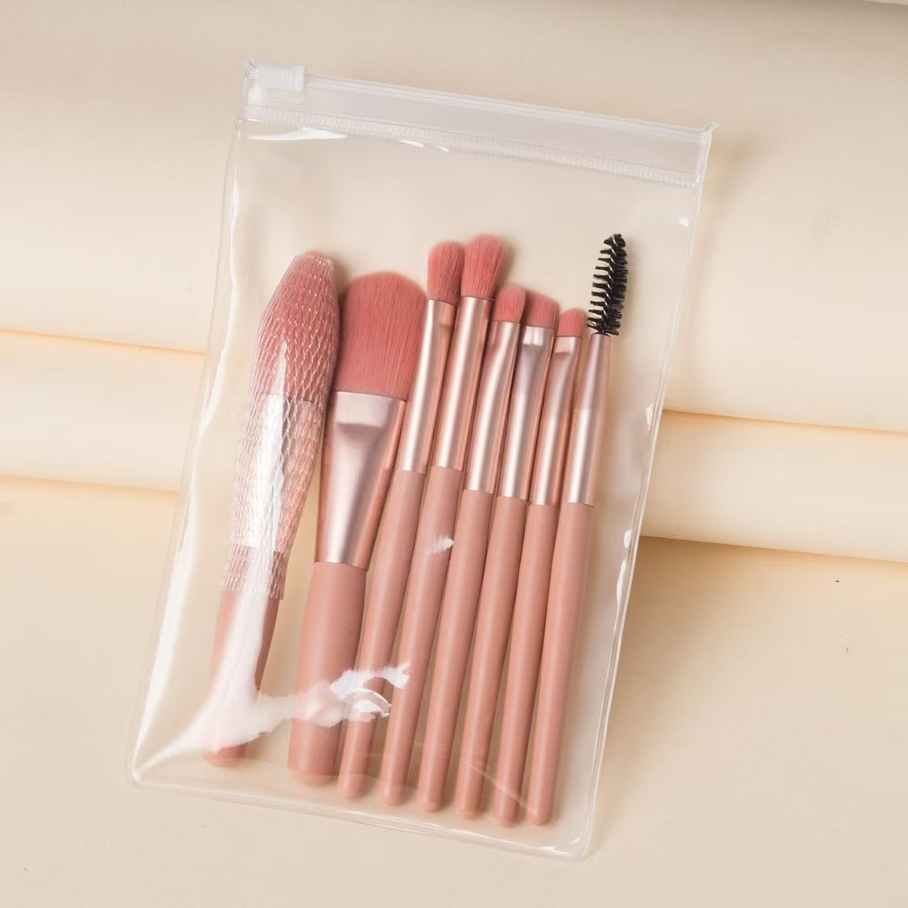 Conjunto de cepillo de maquillaje para principiantes transfronterizos color macarón portátil mini blush de pelo suave cepillo de sombra de ojos herramientas de maquillaje