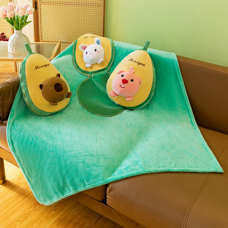 Multifuncional manta plegable almohada colcha de doble propósito de oficina almohada de siesta cojín de automóvil almohada de dibujos animados colcha de aire acondicionado