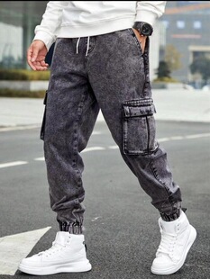 N 99976 Multi Pocket American Style Loose Jeans ��ڴ����bţ
