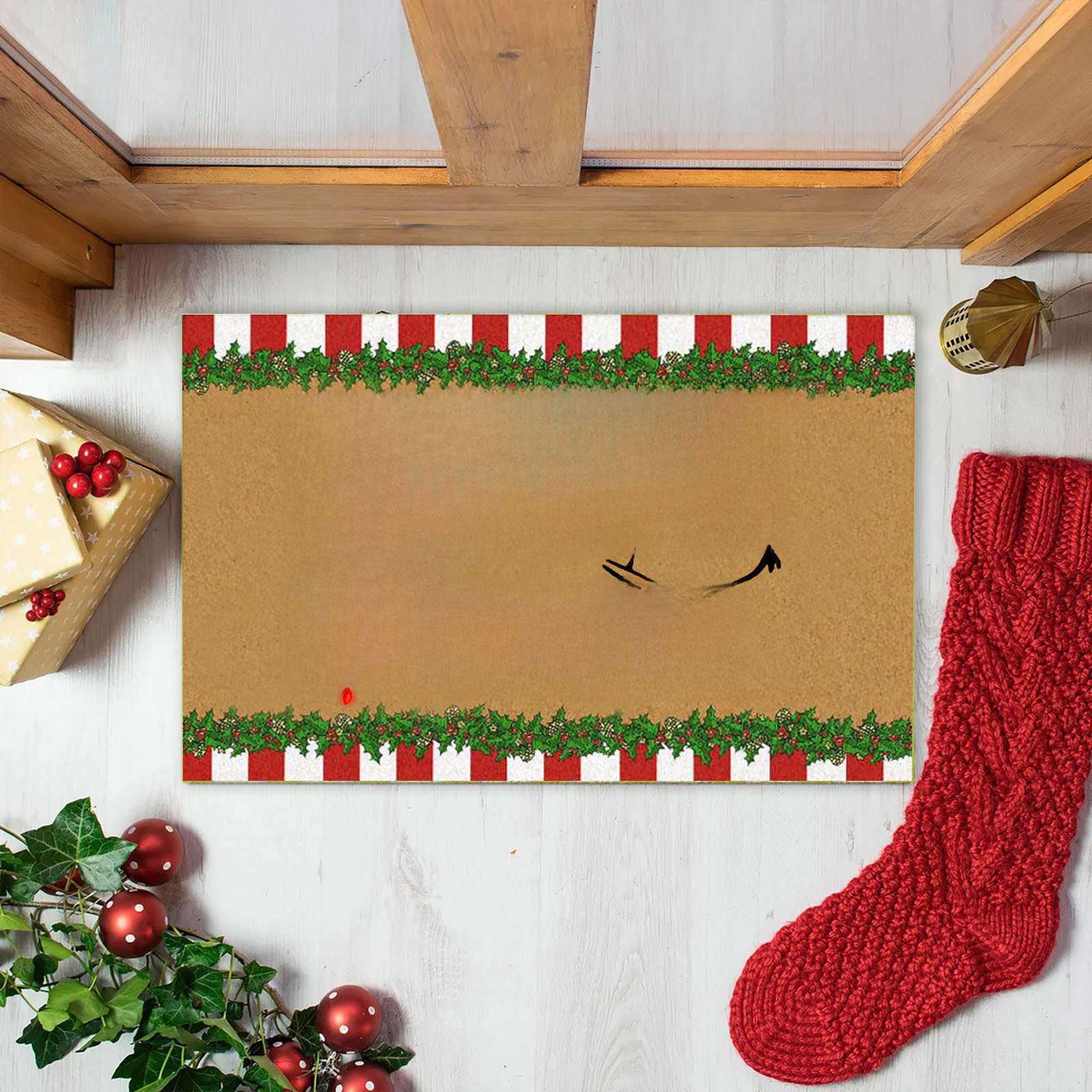Tapete divertido com tema de Grinch de Natal, capacho antiderrapante, tapete absorvente de entrada para banheiro_voghion.com