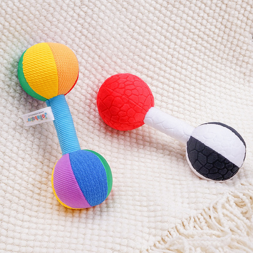 Jollybaby baby training grab rattle baby exercise dumbbell barbell soothing newborn early education toy