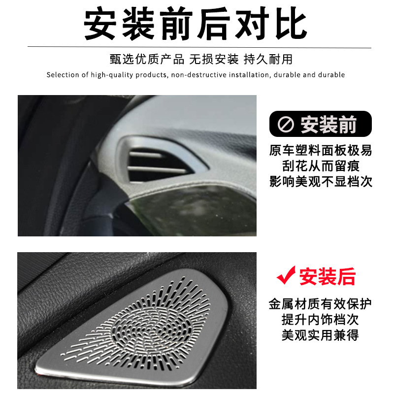 Suitable for 25 Models of the Fourth Generation Boyue L Dashboard Side Air Masks Car Interior Air Conditioning Outlet Protective Frame