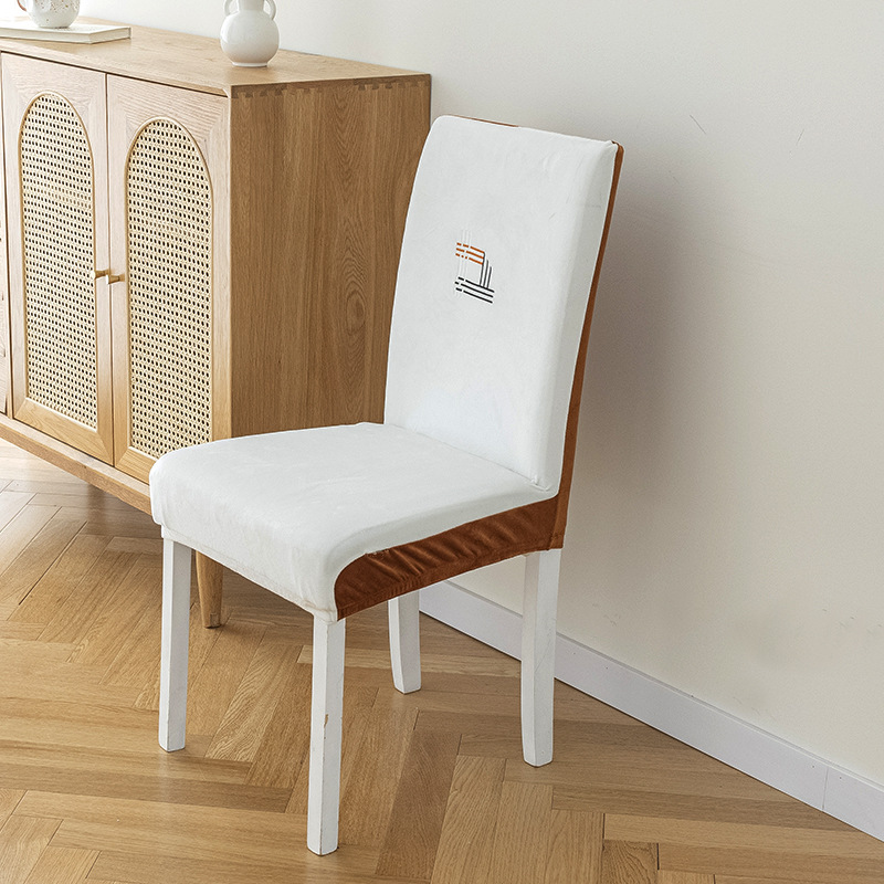 Cubierta de silla engrosada simple moderna antideslizante integrado todo incluido cuatro estaciones cubierta de silla universal cubierta de silla de comedor elástica para el hogar