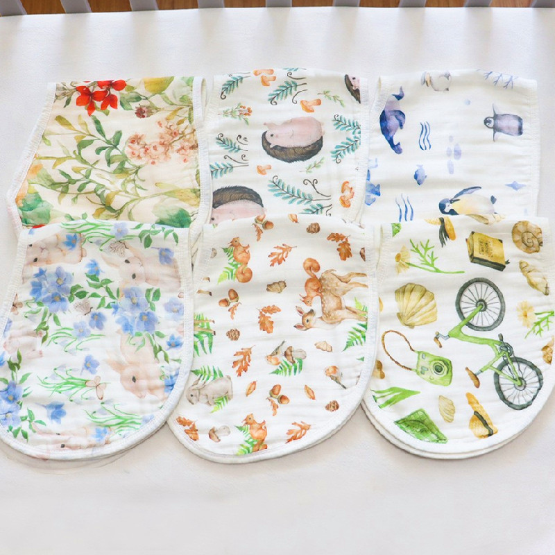 Six-Layer Baby Burp Cloth, Baby Saliva Towel, Bamboo Cotton Gauze Bib, Baby Supplies, Baby Shoulder Protector, Class a