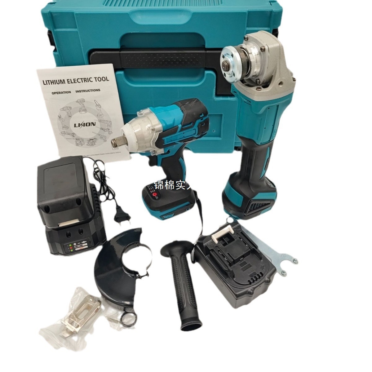 Herramientas de batería de litio transfronterizas, herramientas multifuncionales de tres y cuatro piezas, talleres de producción en el sitio, herramientas eléctricas, juegos de múltiples piezas