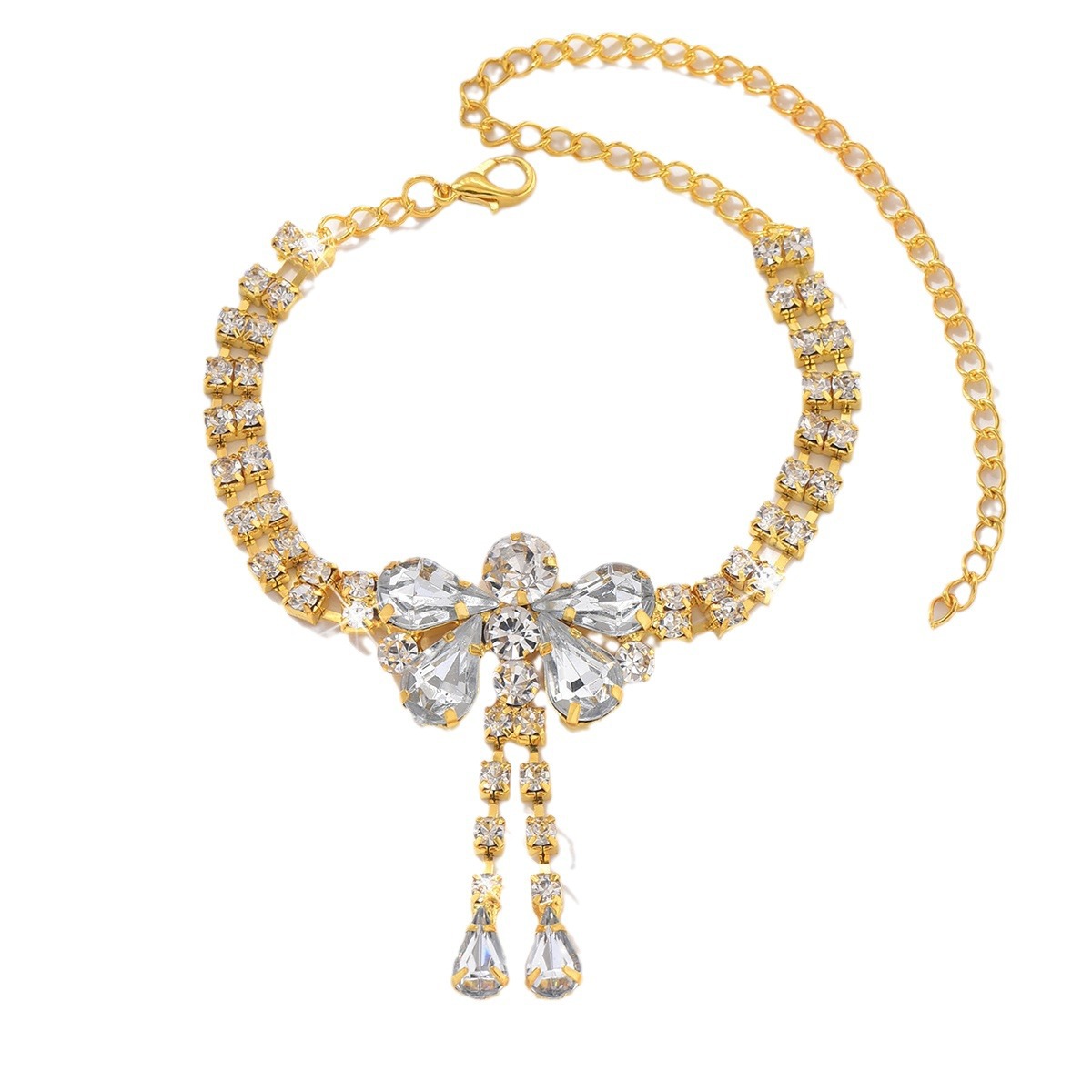 Joyas transfronterizas bohemias libélulas de diamante de alta calidad tobillo de tobillo de diamante de playa femenina europea y americana sexy