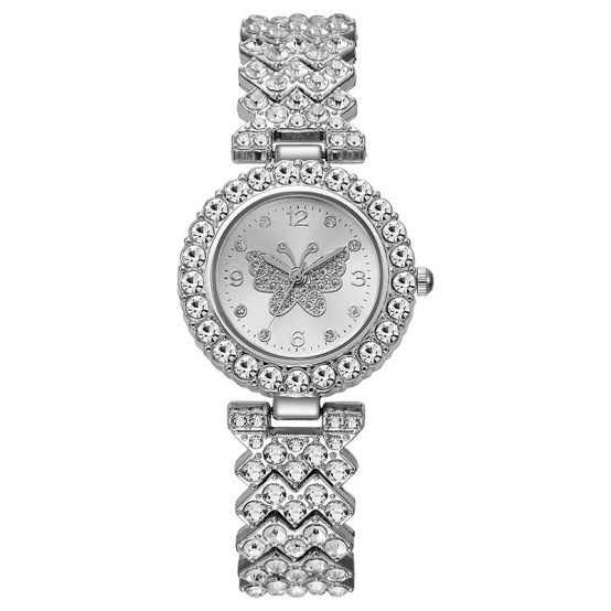Moda patrón romano con incrustaciones de diamantes para mujer reloj de mujer reloj de cuarzo pulsera reloj de mujer stock de fabricante