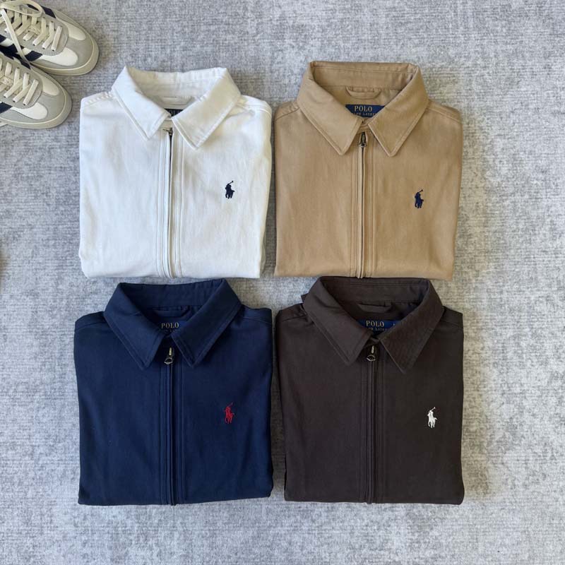 In-Stock Rl Ralph Lauren Jacket Simple Old Money Style Pony Embroidery Solid Color Top Casual Versatile