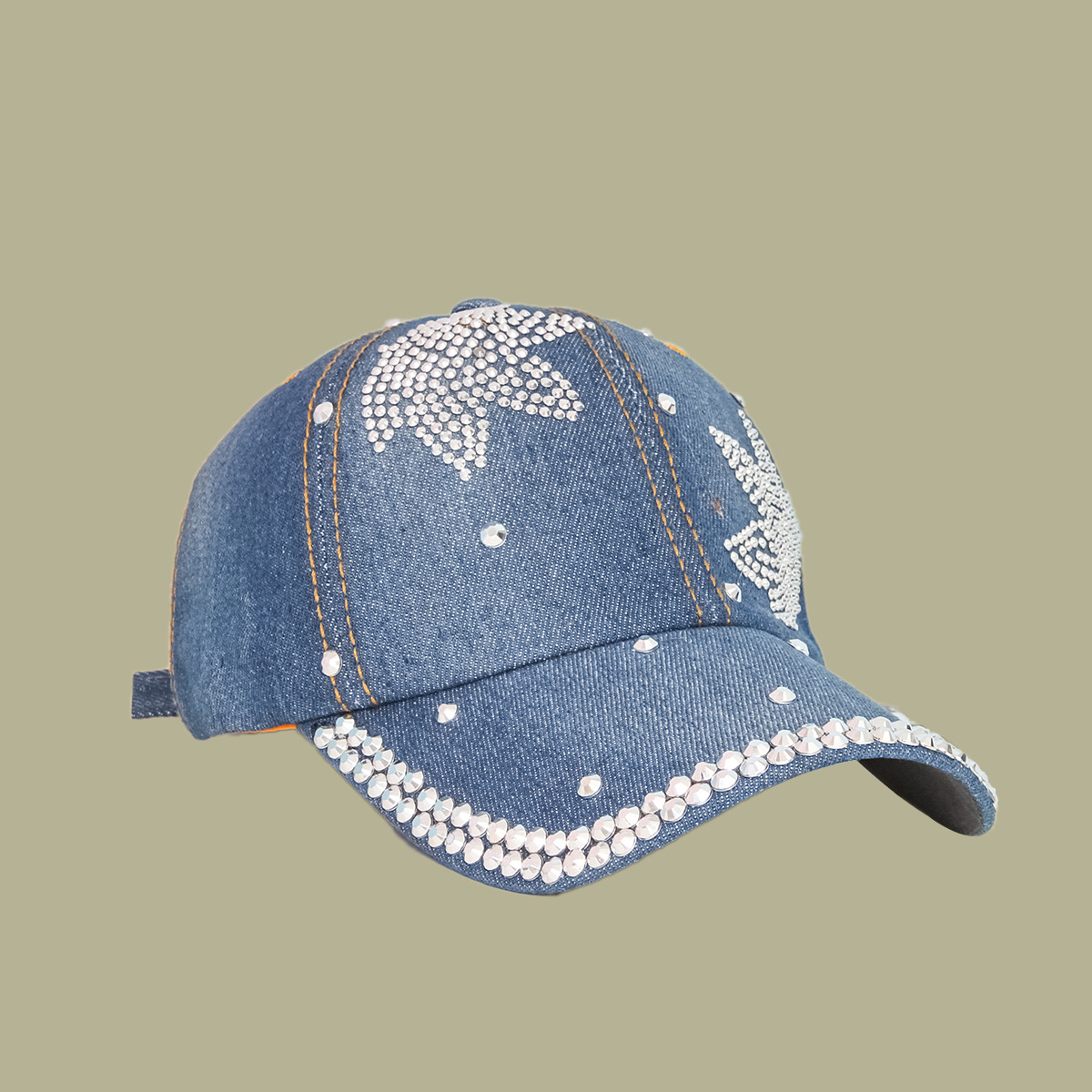 Fashion Rhinestone Sunshade Sunscreen Wide Brim Cap display picture 6