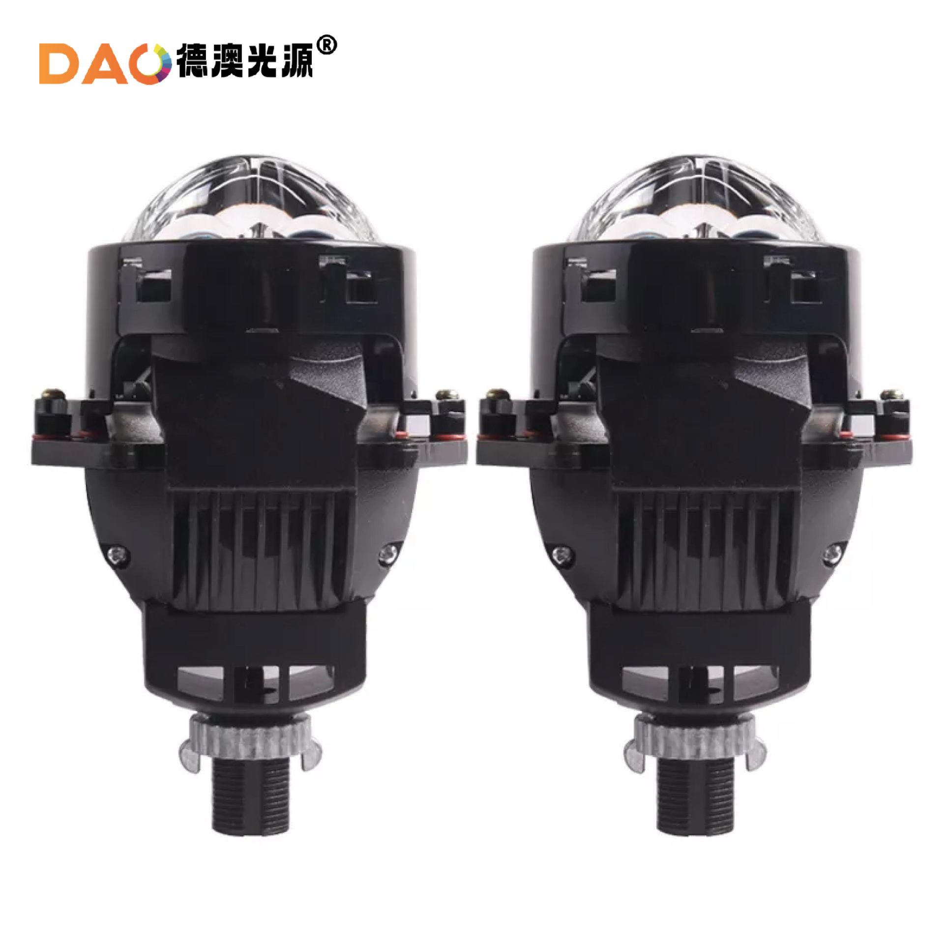 Nuevo Comercio exterior JG12 sin pérdidas Super brillante modificado doble directa de luz láser LED lente de la linterna del coche