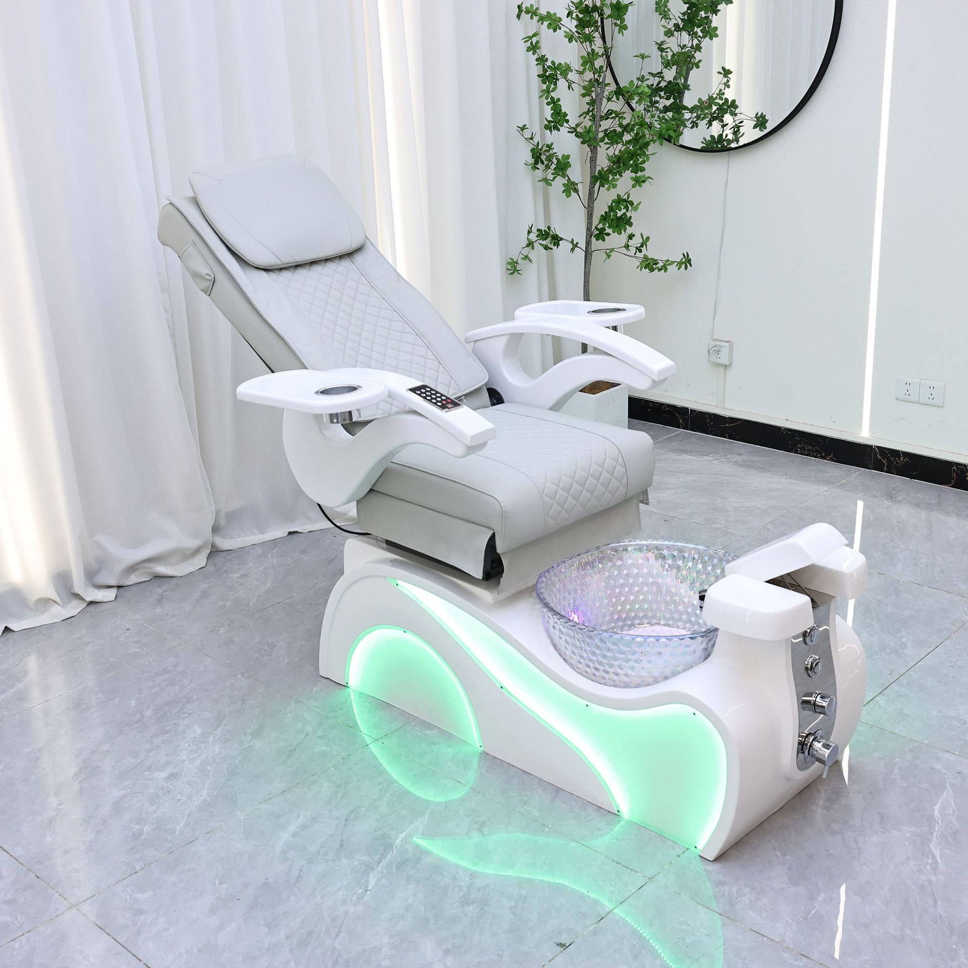 Sofá de manicura, sofá de sauna, sofá eléctrico, cama de pedicura, sillón de spa, salón de belleza, silla de salón de masaje. image 4