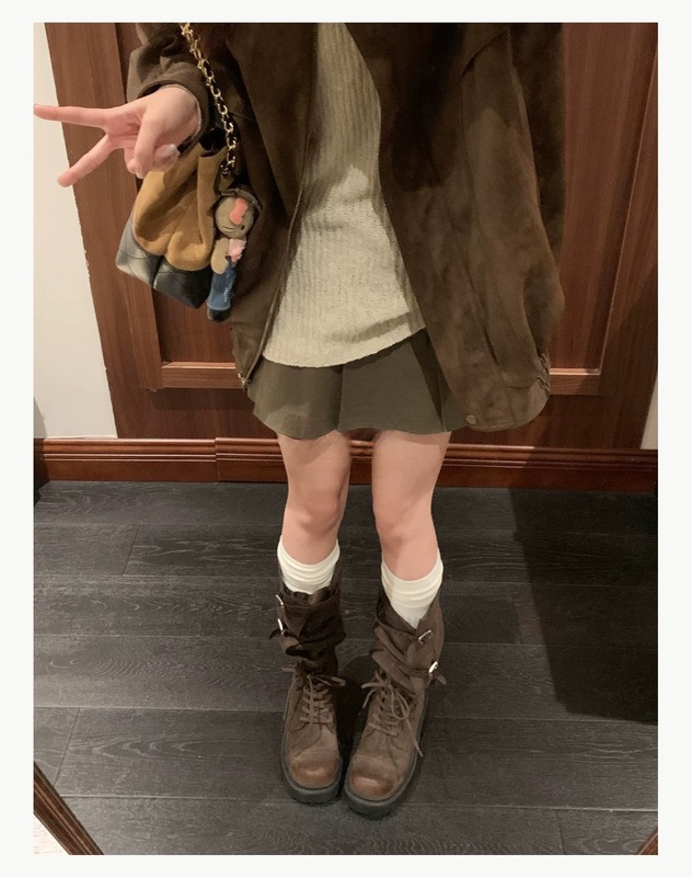 厚底可调节超大腿围长筒靴女2025新款秋冬不过膝长靴子高筒骑士靴|undefined