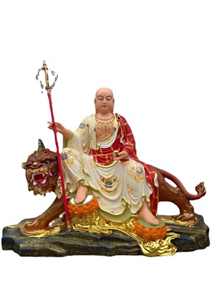 temple Buddha statue customized Coloured drawing Gold Seated Ksitigarbha