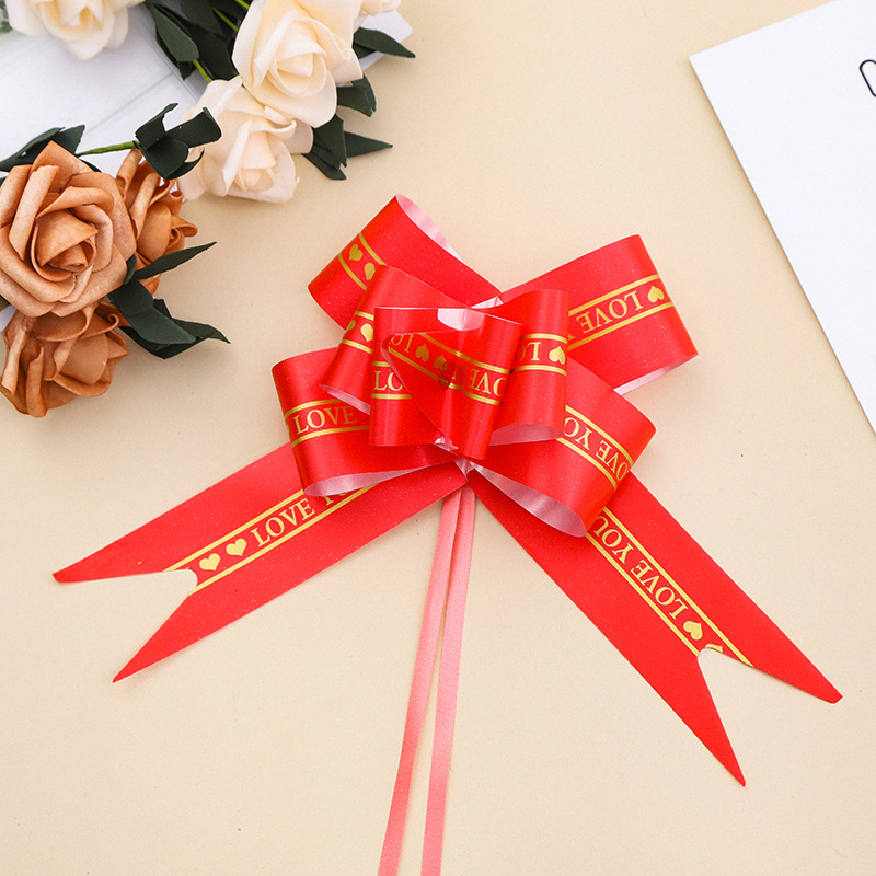 Diseño de boda al por mayor elegante amor eterno mano tire flor puerta tire flor 50 regalo flor embalaje arco cinta