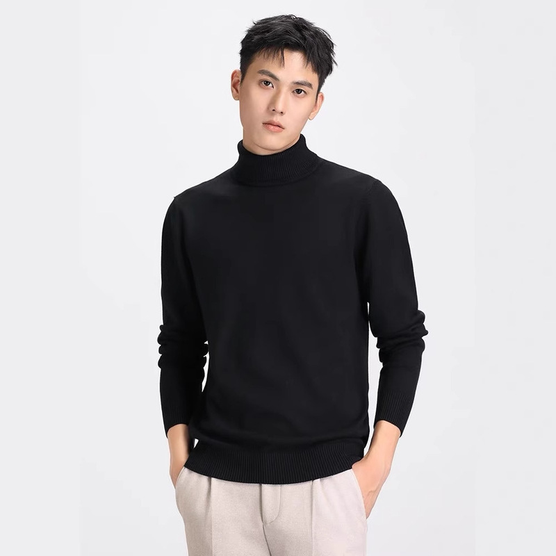 Factory Export 2026 Autumn and Winter High-Neck Sweater for Men, Versatile Warm Knitwear, Men's Knitted Base Layer Sweater Factory Export 2026 Autumn and Winter High-Neck Sweater for Men, Versatile Warm Knitwear, Men's Knitted Base Layer Sweater