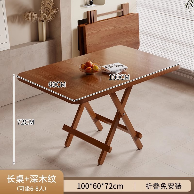 Mesa plegable, mesa de comedor doméstica, tabla portátil al aire libre, mesa redonda, mesa de té, simple, pequeña casa de alquiler, mesa de comedor, silla