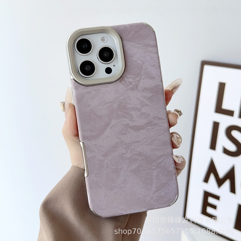 メッキ大穴雪山ベルベット適用リンゴ16promax皮質携帯ケースiPhone15全包純色14|undefined