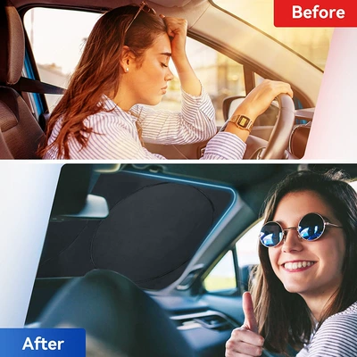 Sun shade Circles, Extended Full Window Coverage