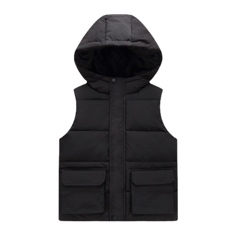 Otoño e Invierno ropa de los nuevos niños de los muchachos engrosada Chaleco de algodón chaleco medio y grande de los niños estudiante abajo Chaleco de algodón