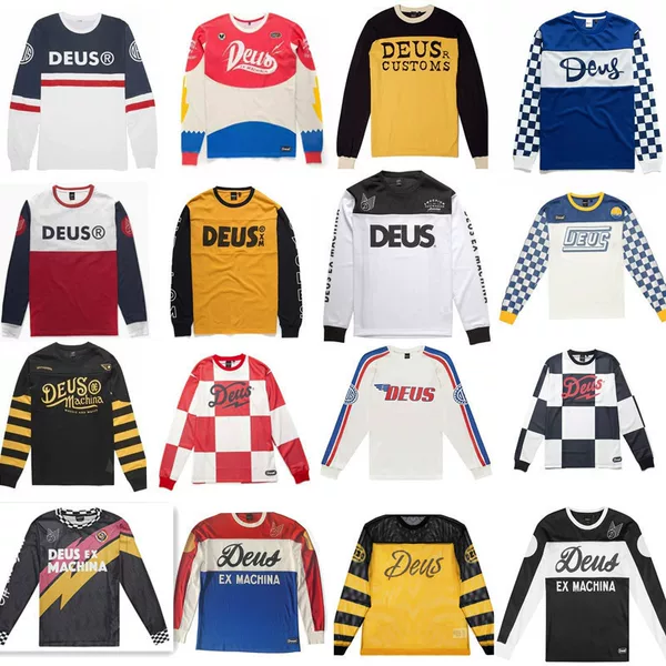 Versatile Trendy European and American Style Retro Long-Sleeve T-Shirt Top for Off-Road Motorcycles and Mountain Bikes, Breathable with a Collar