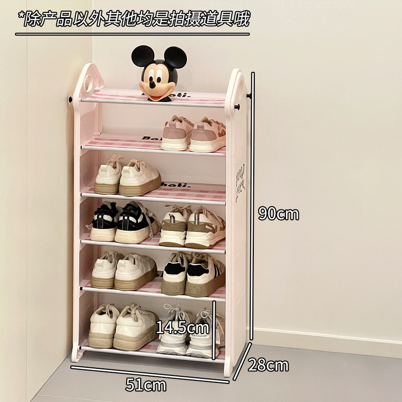 家庭用玄関用のシンプルな下駄箱、多層屋内省スペース靴ラック、寮賃貸住宅収納靴ラック|undefined