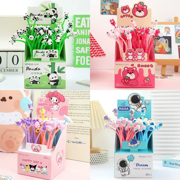 Cartoon cute pet animal shake pen high color value student soft gel pen cute girl heart water pen student stationery
