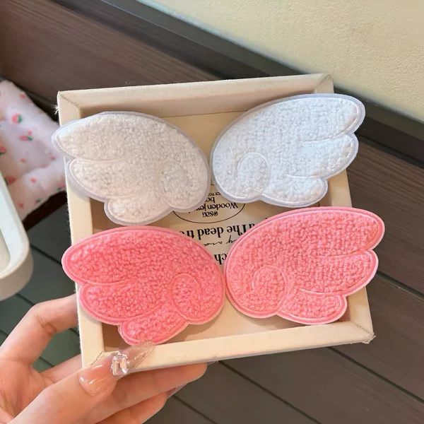 Cute Angel Wings Magic Tape Hair Clip, Seamless Bangs Fixer, Hair Tidying Tool, Sweet and Soft Hairpin Accessory
