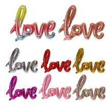 大号小号连体love铝膜气球 浪漫情人节求婚表白婚礼婚房装饰布置