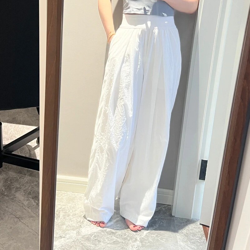 Summer Sun Protection Tennis Pants Women's Sports Quick-Drying Yoga Pants Loose Casual Slimming Look High Ceiling Wide-Leg Pants