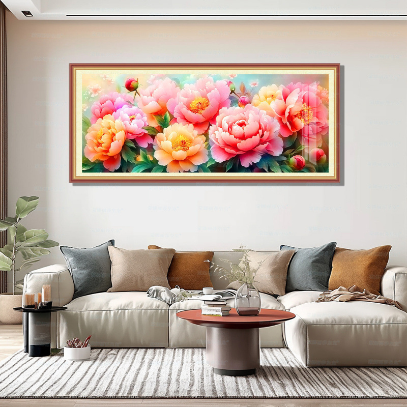 [Algodón importado] Mona Lisa Royal Cross-Blooded Rich-Peony Xiangxiang Gran bordado de hilo chino image 3