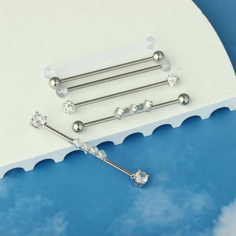 Pointed titanium steel lip stud product view