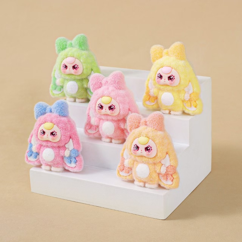 新しいかわいい蝶結び植毛人形 3 歳のかわいい DIY ジュエリートレンディなキーホルダーペンダント小さな装飾品|undefined