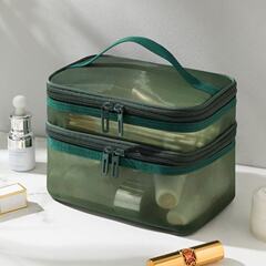 網糸化粧バッグ大容量化粧洗面用品収納バッグ旅行収納袋携帯印刷可能ロゴ