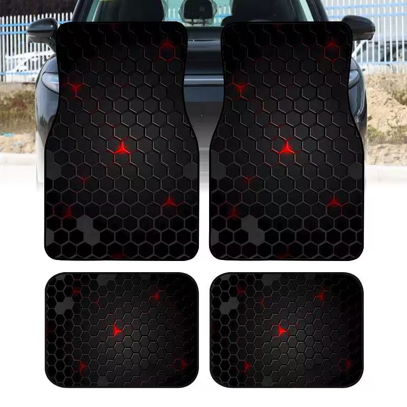 Cross-Border Amazon Temu New Hot-Selling American-Style Car Floor Mats, Dirt-Resistant, Wear-Resistant, Dust-Proof Mats, Four-Piece Set, Dropshipping