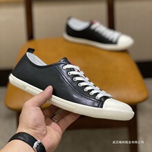 欧货潮牌真皮头层牛皮外贸p家板鞋大牌欧洲站休闲户外全皮男鞋子