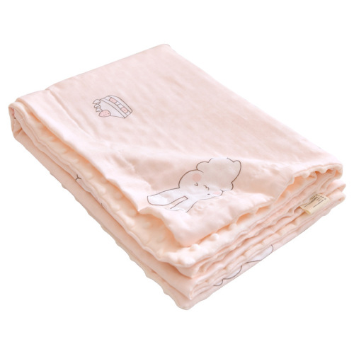 Baby blanket newborn pure cotton gauze beanie comfort blanket children summer cartoon printing type A small blanket