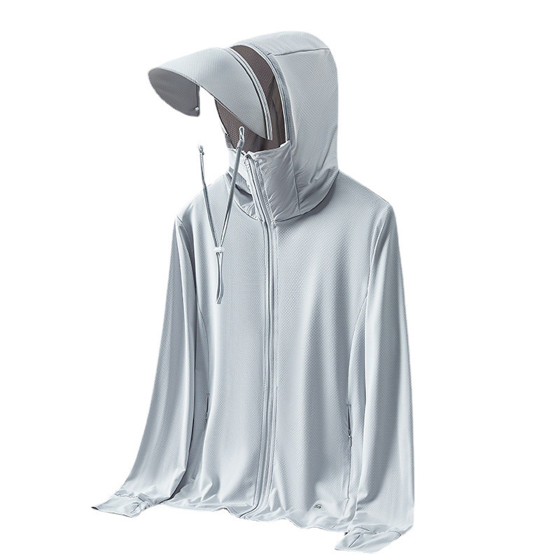 Chaqueta de Protección Solar con Capucha de Poliéster UPF50+ Transpirable