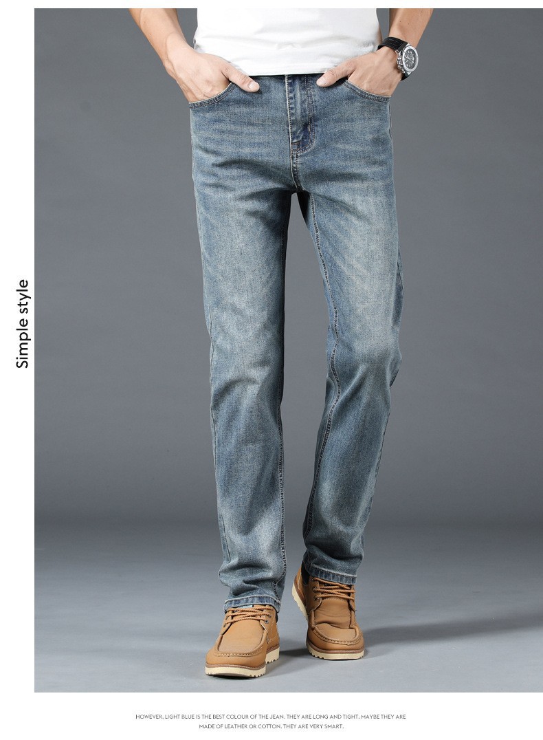 Ligne de pantalons pour hommes Light Luxury Cow Goods Original Jeans_voghion.com