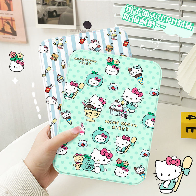 グルメkitty猫折り畳み鏡少女デスクトップ寮化粧鏡hd携帯角型化粧鏡|undefined