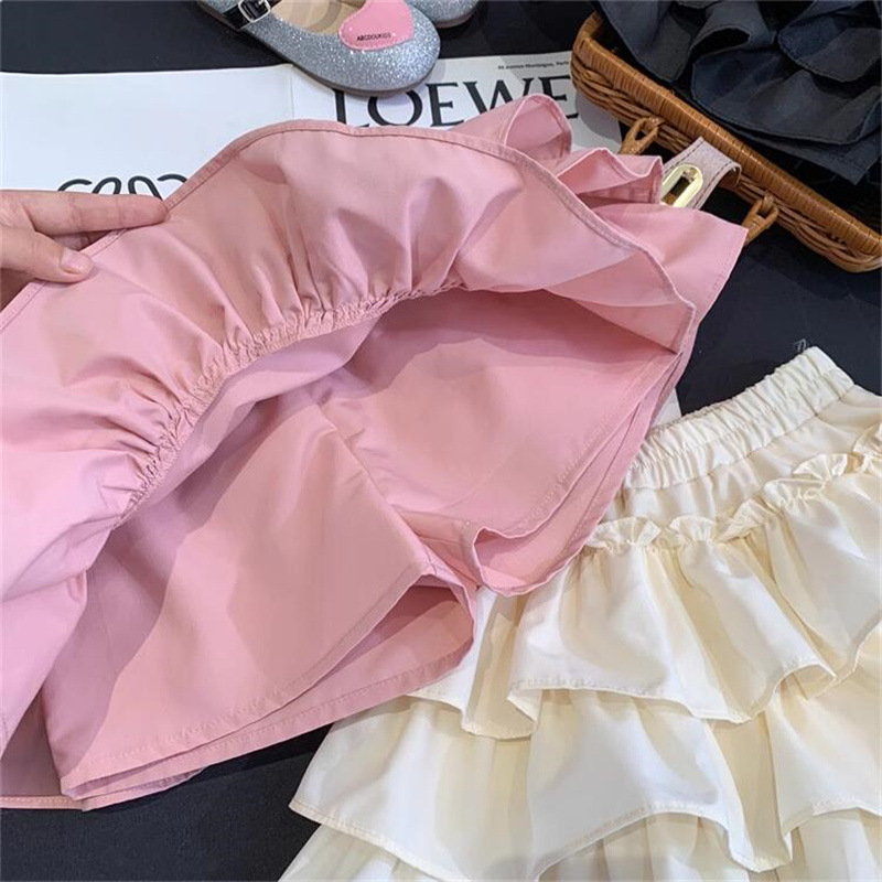 Xianning siete faldas para niñas verano nuevo estilo estilo occidental falda de pastel para niños falda corta para niñas falda tutú falda princesa pantalones