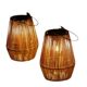 New Rattan Lantern Solar Power Outdoor Waterproof Edison Tungsten Lamp Garden Villa Decorative Landscape Lamp