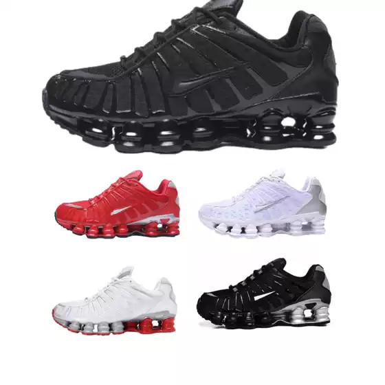 Genuine Air Shox TL13 Lightweight Mesh Fabric/Synthetic Leather Cushioned Non-Slip Low-Top Casual Running Shoes