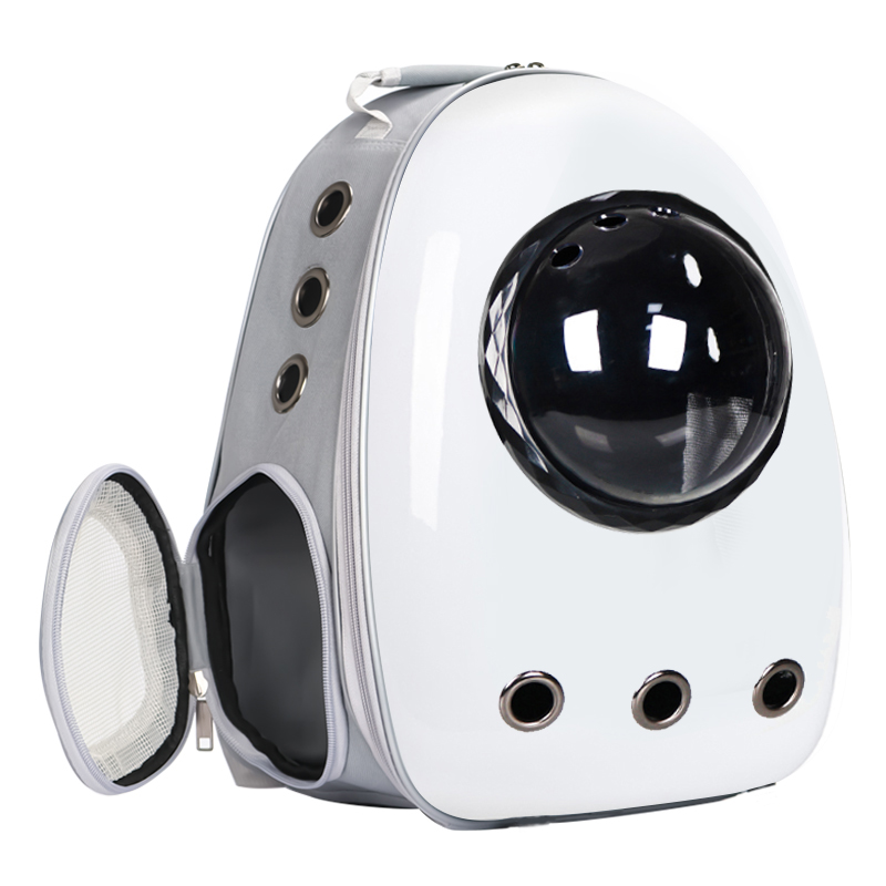 (재고에서 빠른 배송) 측면 개구부가 있는 업그레이드된 대용량 공간 캡슐 - 흰색 회색 측면 개구부(12홀 + 통기성 메쉬)