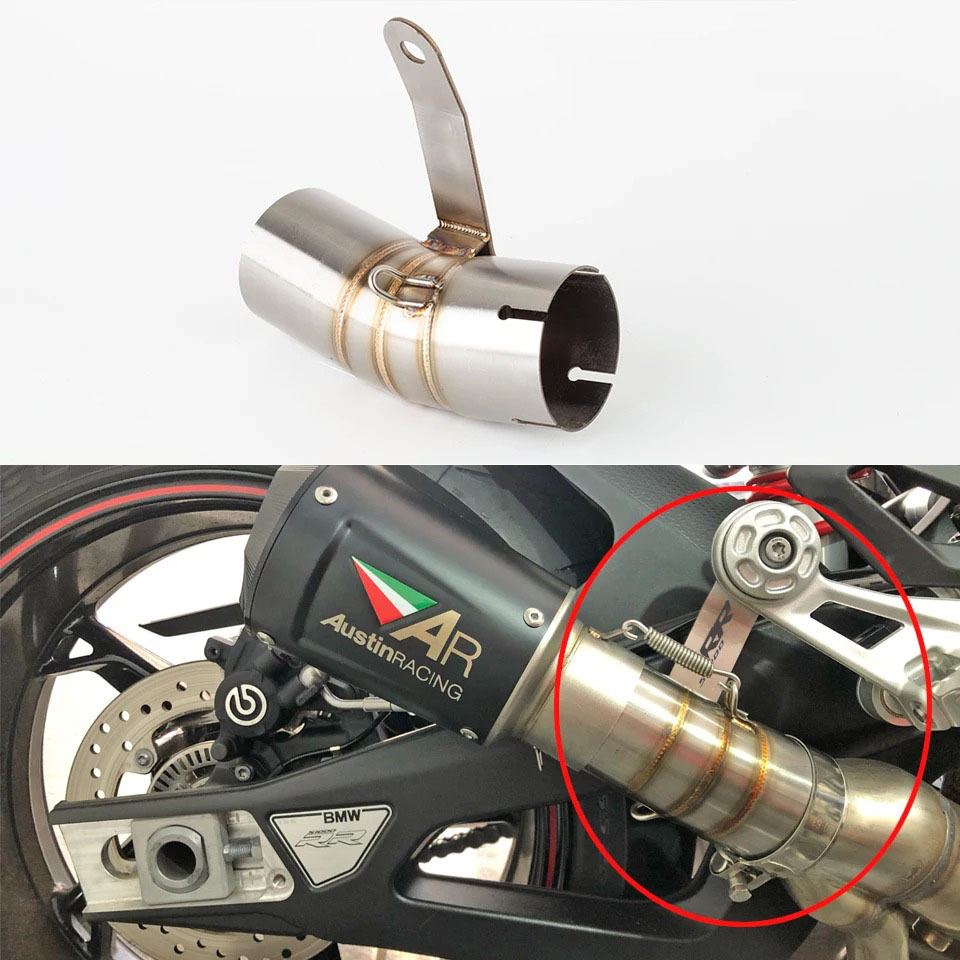 Motorcycle Exhaust Pipe Mid-Section S1000Rr Modified Exhaust Pipe Without Drum Mid-Section S1000R S1000 Rr