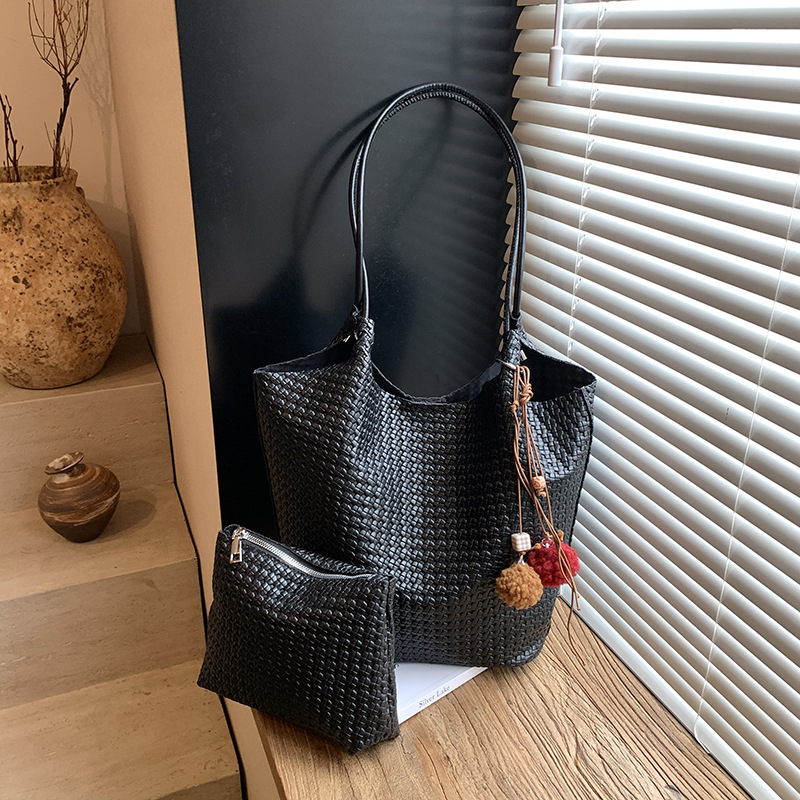 2025 nueva gran capacidad de transporte bolsa bolsa bolsa de mujer tejida bolsa de hombro universal bolsa de mano alta sensación bolsa madre