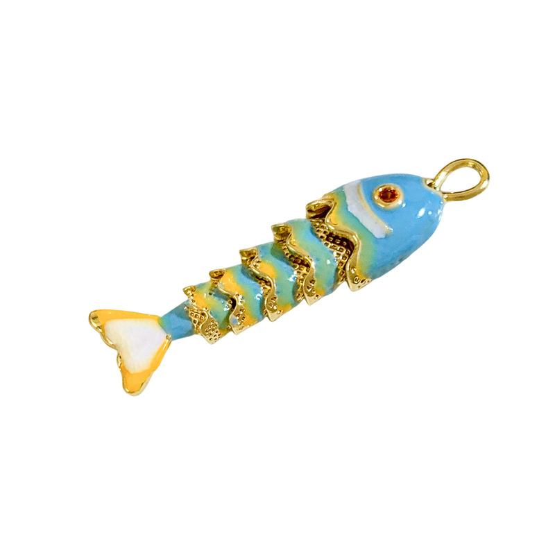 ペンダントヨーロッパとアメリカの夏のオーシャンシリーズカラフルな魚のネックレスペンダントパーソナライズされたファッションハイエンド金魚ジュエリーアクセサリー|undefined