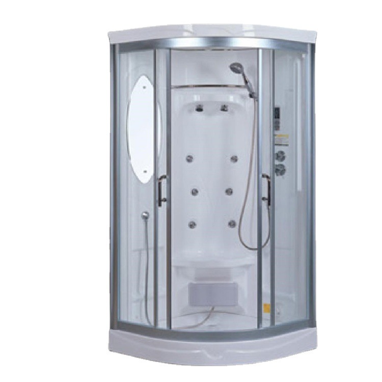 Habitación de baño individual en forma de abanico 900*900 sala de vapor baño de ducha integral baño pequeño apartamento